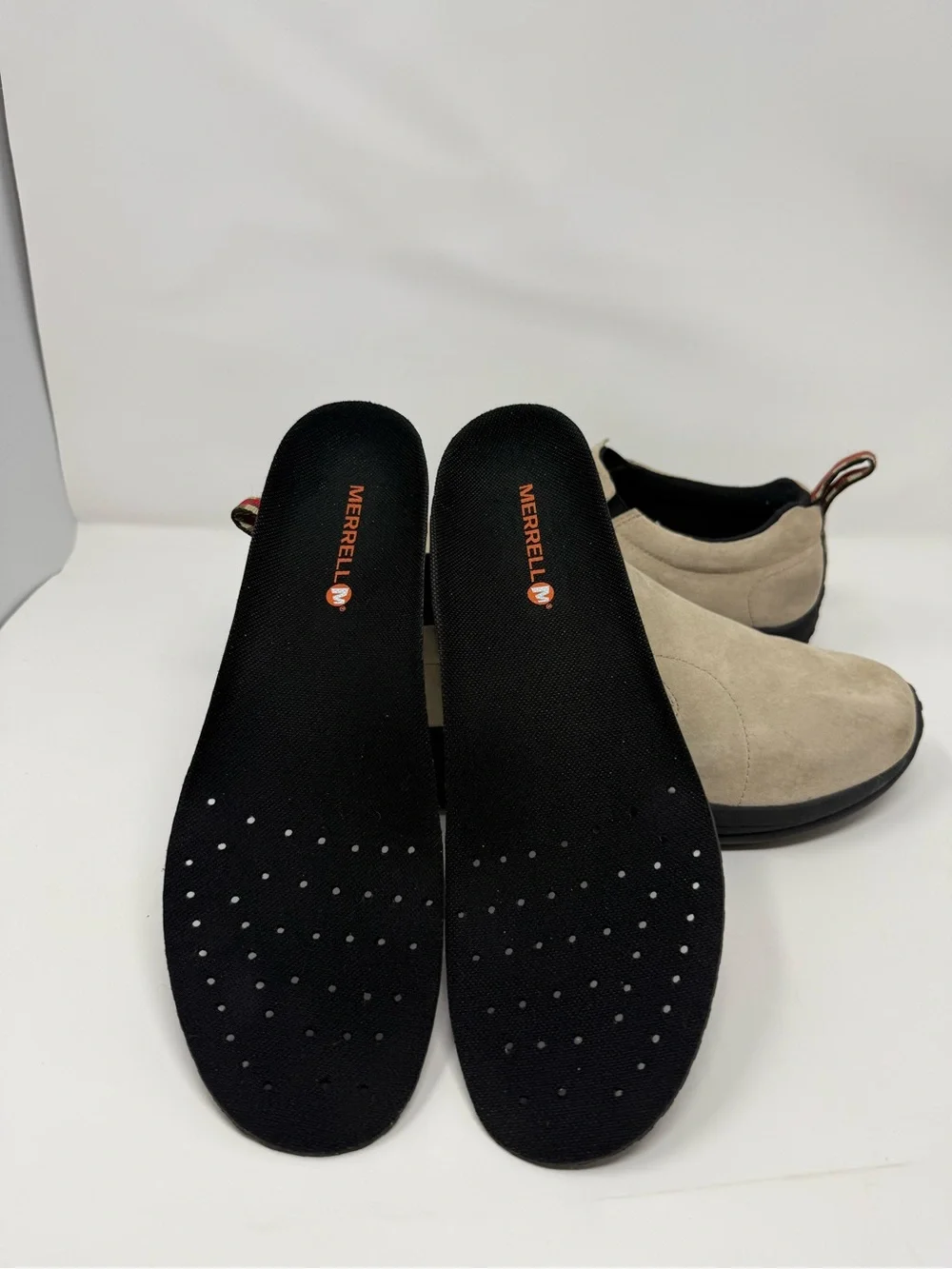 Merrell Men's Slip-On Suede Shoes in Taupe